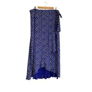 Anthropologie Blue and White Maxi Skirt